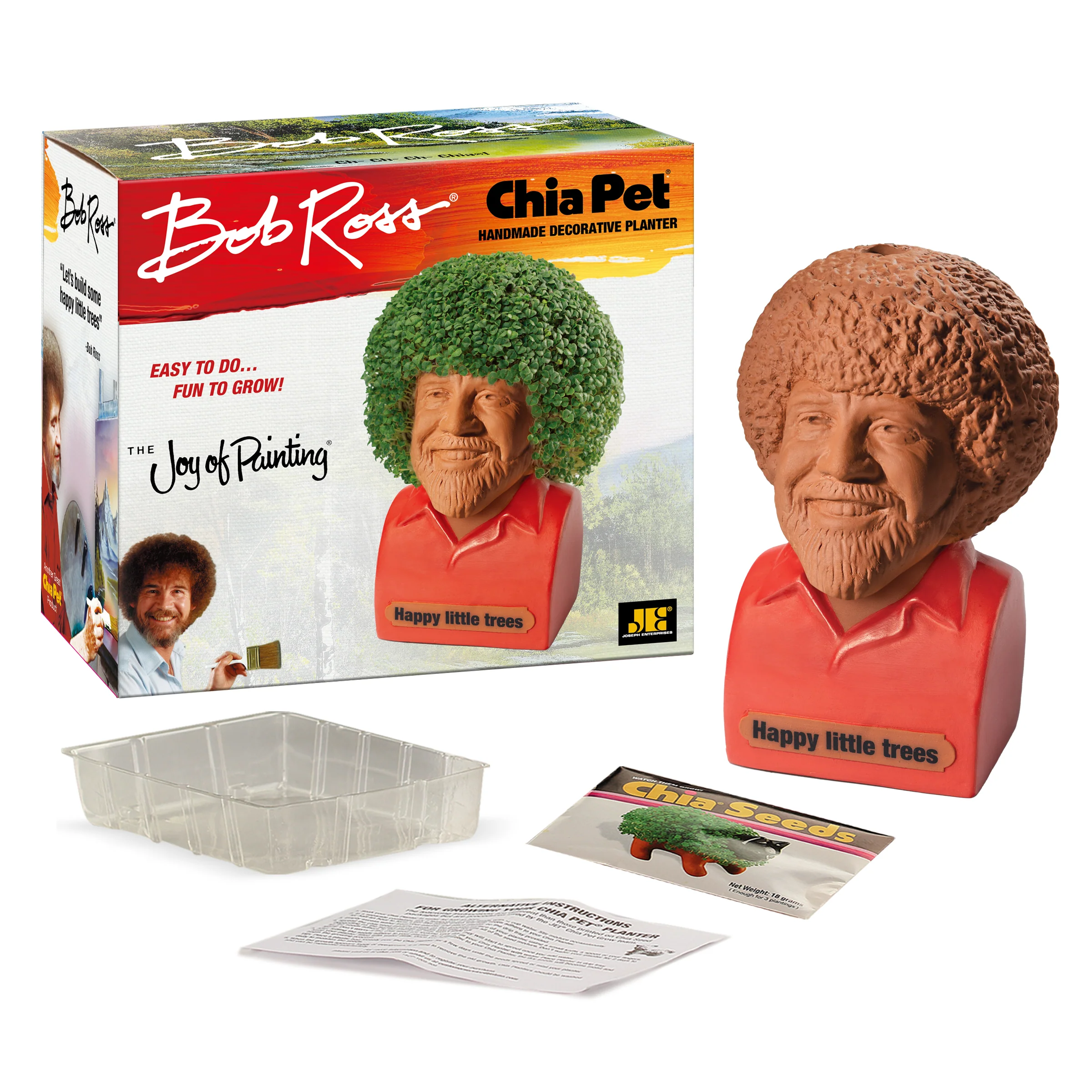 Bob Ross® with Red Shirt Chia Pet® - Image 3