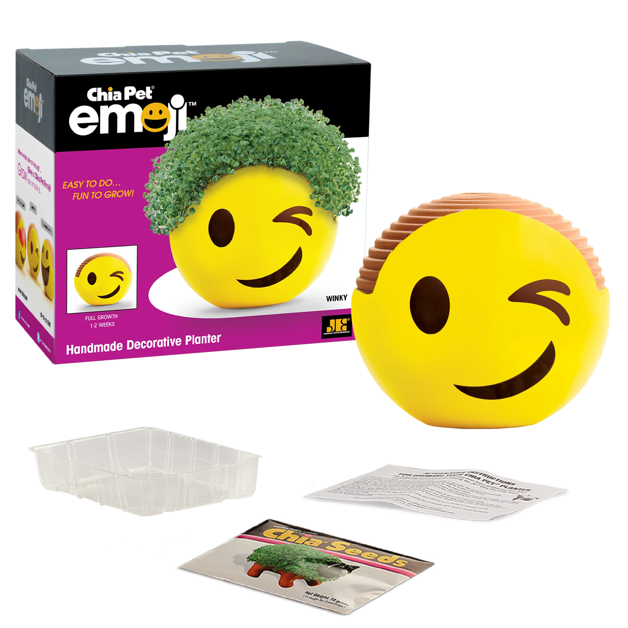 Emoji Winky Chia Pet® - Image 4