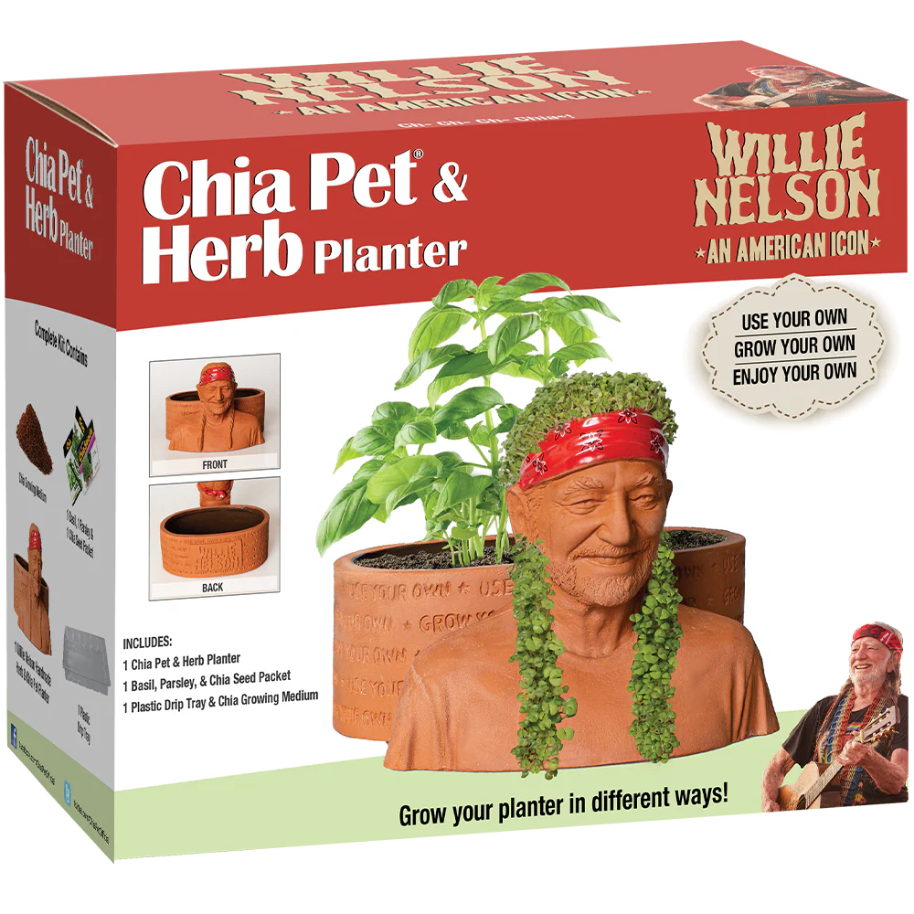 Willie Nelson Chia Pet® Herb Planter - Image 7