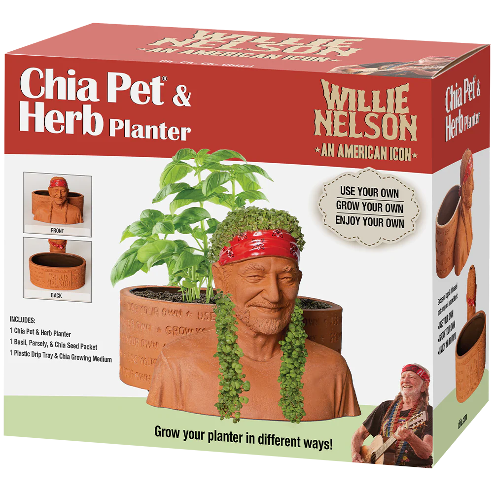 Willie Nelson Chia Pet® Herb Planter - Image 8